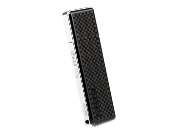 Transcend JetFlash 780 - USB-flashstasjon - 64 GB - USB 3.0 - sjakkmønster Sort, Hvit