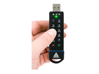 Apricorn Aegis Secure Key 3.0 - USB-flashstasjon - kryptert - 16 GB - USB 3.0 - FIPS 140-2 Level 3