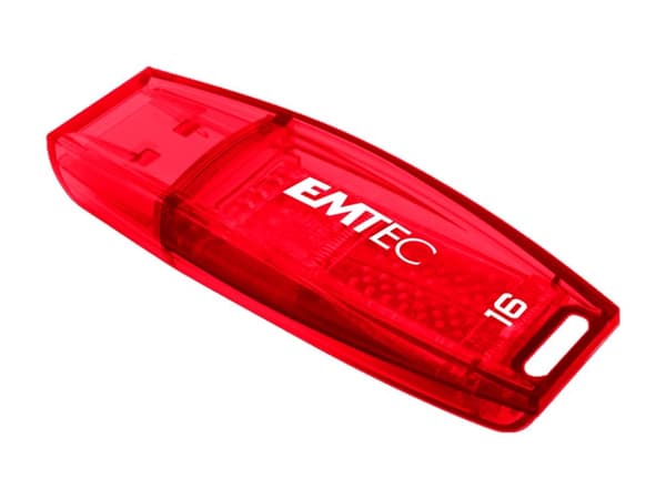 Emtec C410, 16 GB, USB A-tyyppi, 2.0, 18 MB/s, Suojus, Punainen