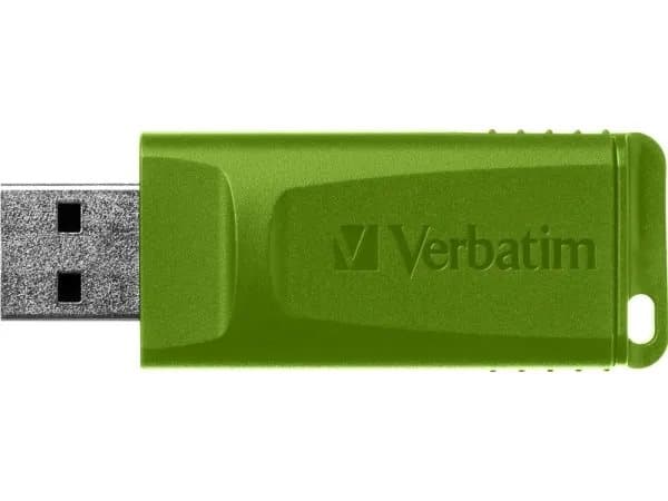 Verbatim Slider - USB-flashstasjon - 16 GB - USB 2.0 - blå, rød, grønn (en pakke 3)