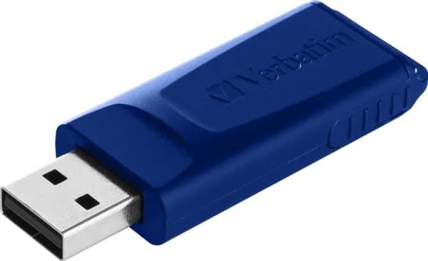 Verbatim Slider - USB-flashstasjon - 16 GB - USB 2.0 - blå, rød, grønn (en pakke 3)