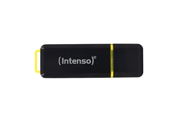 Intenso High Speed Line, 128 GB, USB A-tyyppi, 3.2 Gen 1 (3.1 Gen 1), 250 MB/s, Suojus, Musta, Keltainen