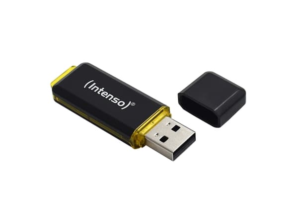 Intenso High Speed Line, 128 GB, USB A-tyyppi, 3.2 Gen 1 (3.1 Gen 1), 250 MB/s, Suojus, Musta, Keltainen