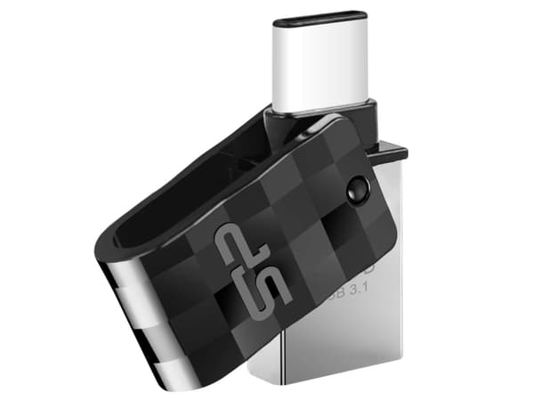 Silicon Power Mobile C31 USB-sticka 64 GB USB Type-A / USB Type-C 3.2 Gen 1 (3.1 Gen 1) Svart, Silver