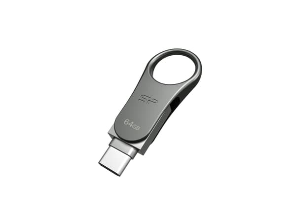 Silicon Power Mobile C80 USB-sticka 64 GB USB Type-A / USB Type-C 3.2 Gen 1 (3.1 Gen 1) Titan