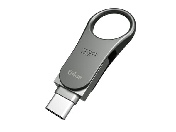 Silicon Power Mobile C80 USB-sticka 64 GB USB Type-A / USB Type-C 3.2 Gen 1 (3.1 Gen 1) Titan