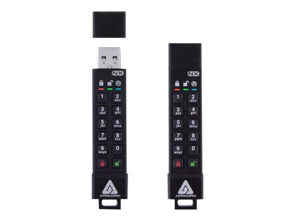 Apricorn Aegis Secure Key 3NX - USB flash-enhet - krypterat - 8 GB - USB 3.1 Gen 1 - FIPS 140-2 Level 3