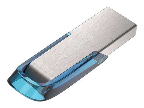 SanDisk Ultra Flair - USB-flashstasjon - 64 GB - USB 3.0 - blå