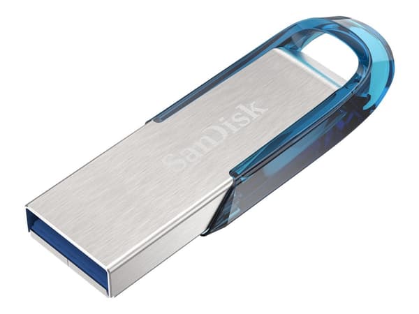 SanDisk Ultra Flair - USB-flashstasjon - 64 GB - USB 3.0 - blå