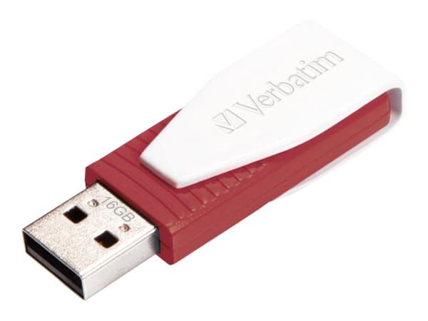 Verbatim Store 'n' Go Swivel - USB-flashstasjon - 16 GB - USB 2.0 - rød