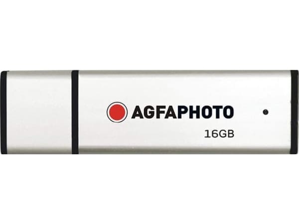 AgfaPhoto USB Flash Drive 2.0 - USB-flashstasjon - 16 GB - USB 2.0 - sølv