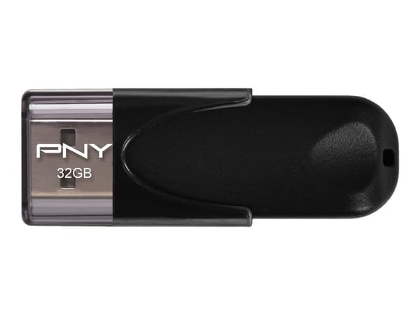 PNY Attaché 4 2.0 32GB, 32 GB, USB A-tyyppi, 2.0, 25 MB/s, Suojus, Musta musta
