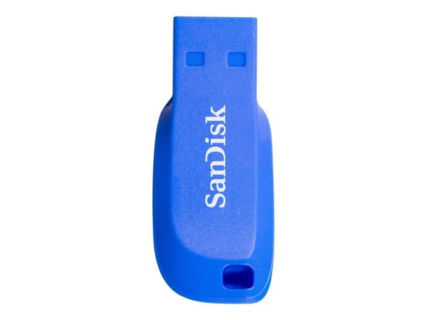 SanDisk Cruzer Blade - USB-flashstasjon - 32 GB - USB 2.0 - elektrisk blå