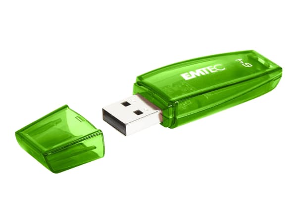 EMTEC Color Mix C410 - USB-flashstasjon - 64 GB - USB 2.0 - grønn Grønn