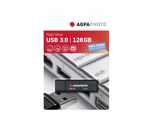 AgfaPhoto 10572, 128 GB, USB Type-A, 3.2 Gen 1 (3.1 Gen 1), Keps, Svart