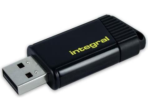 Integral 64GB USB2.0 DRIVE PULSE YELLOW, 64 GB, USB Type-A, 2.0, 12 MB/s, Friktionslager, Gul