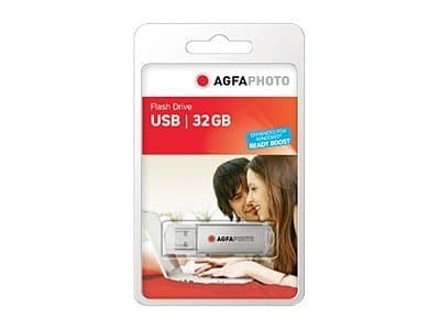 AgfaPhoto USB Flash Drive 2.0 - USB flash-enhet - 32 GB - USB 2.0 Silver