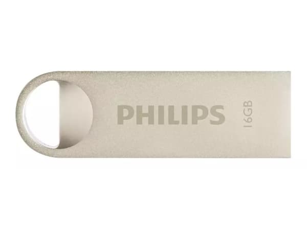 Philips FM16FD160B, 16 GB, USB A-tyyppi, 2.0, Ilman suojusta, 5,4 g, Hopea