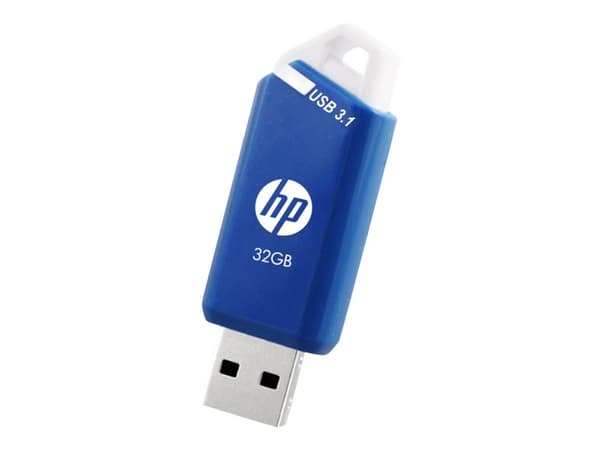 HP x755w - USB-flashstasjon - 32 GB - USB 3.1 Blå, Hvit