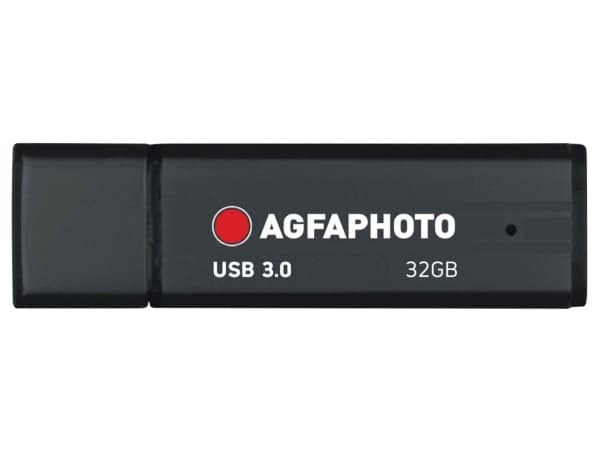 AgfaPhoto 10570, 32 GB, USB A-tyyppi, 3.2 Gen 1 (3.1 Gen 1), Suojus, Musta