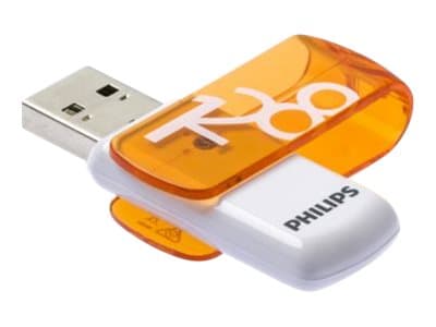 Philips FM12FD05B, 128 GB, USB A-tyyppi, 2.0, Taittuva, 8 g, Oranssi, Valkoinen Orange, Vit