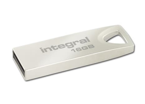 Integral Arc - USB flash-enhet - 16 GB - USB 2.0 - zink
