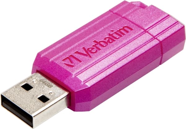 Verbatim USB Flash Disk, USB 2.0, 64GB, PinStripe, Store N Go, Blue, 49961, USB A, Retractable Connector