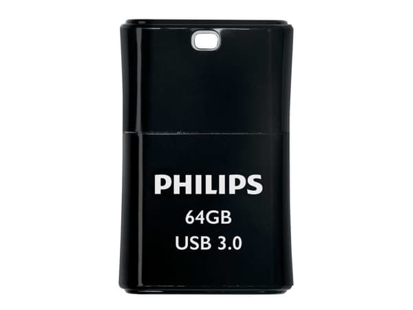 Philips Pico Edition 3.0, 64 GB, USB A-tyyppi, 3.0, Suojus, 4 g, Musta
