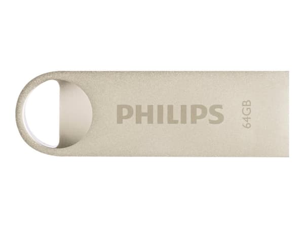 Philips FM64FD160B Moon edition 2.0 - USB-flashstasjon - 64 GB - USB 2.0 Sølv