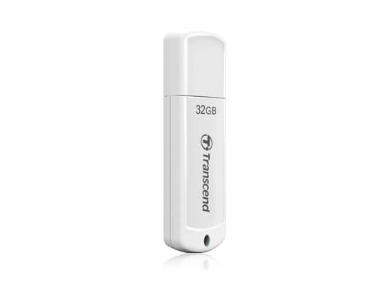 Transcend JetFlash 370 - USB-flashstasjon - 32 GB - USB 2.0 - hvit