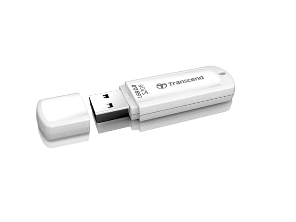 Transcend JetFlash 370 - USB-flashstasjon - 32 GB - USB 2.0 - hvit