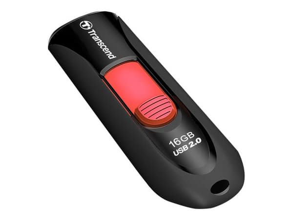 Transcend JetFlash 590 - USB-flashstasjon - 16 GB - USB 2.0 Sort