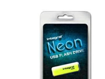 Integral Neon - USB flash-enhet - 32 GB - USB 2.0 - gul