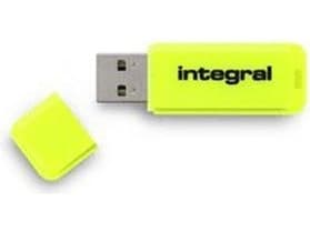 Integral Neon - USB flash-enhet - 32 GB - USB 2.0 - gul