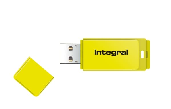Integral Neon - USB flash-enhet - 32 GB - USB 2.0 - gul