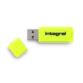 Integral Neon - USB flash-enhet - 32 GB - USB 2.0 - gul