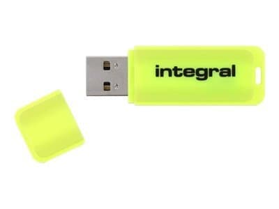 Integral Neon - USB-flashstasjon - 32 GB - USB 2.0 - gul Gult