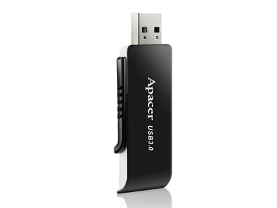 Apacer AH350 - USB-flashstasjon - 128 GB - USB 3.1 Gen 1 - matt hvit, skinnende svart
