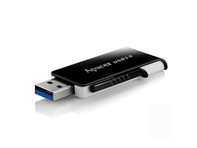 Apacer AH350 - USB-flashstasjon - 128 GB - USB 3.1 Gen 1 - matt hvit, skinnende svart