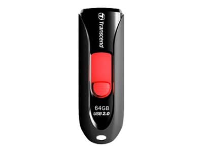 Transcend JetFlash 590 - USB flash-enhet - 64 GB - USB 2.0 Svart