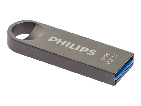 Philips FM64FD165B Moon edition 3.1 - USB-flashstasjon - 64 GB - USB 3.1 Grå