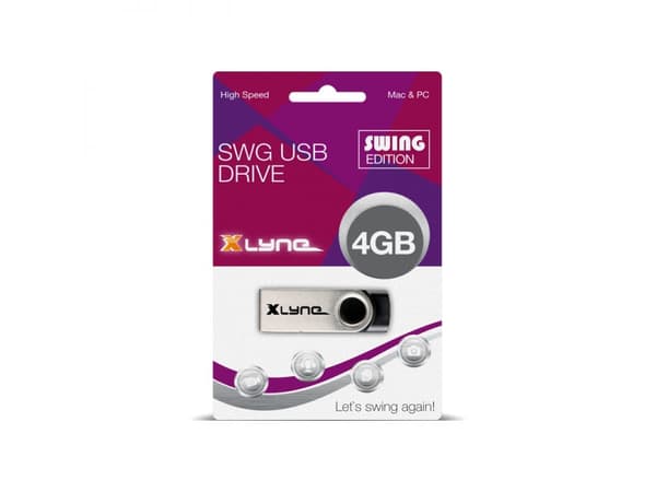 xlyne SWG Swing - USB-flashstasjon - 4 GB - USB 2.0 - svart