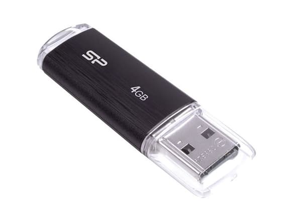 SILICON POWER Ultima U02 - USB flash-enhet - 4 GB - USB 2.0 - svart