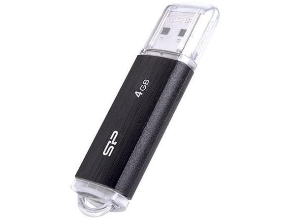 SILICON POWER Ultima U02 - USB flash-enhet - 4 GB - USB 2.0 - svart
