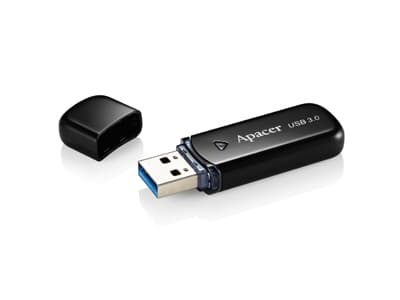 Apacer AH355, 32 GB, USB A-tyyppi, 3.2 Gen 1 (3.1 Gen 1), Suojus, 7,8 g, Musta