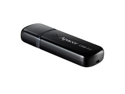 Apacer AH355, 32 GB, USB A-tyyppi, 3.2 Gen 1 (3.1 Gen 1), Suojus, 7,8 g, Musta