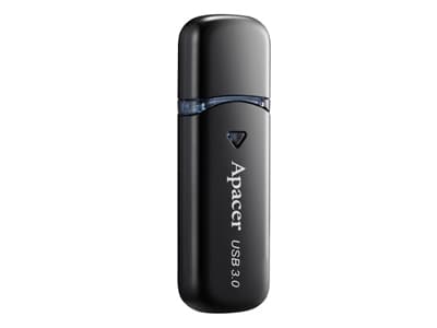 Apacer AH355, 32 GB, USB A-tyyppi, 3.2 Gen 1 (3.1 Gen 1), Suojus, 7,8 g, Musta musta