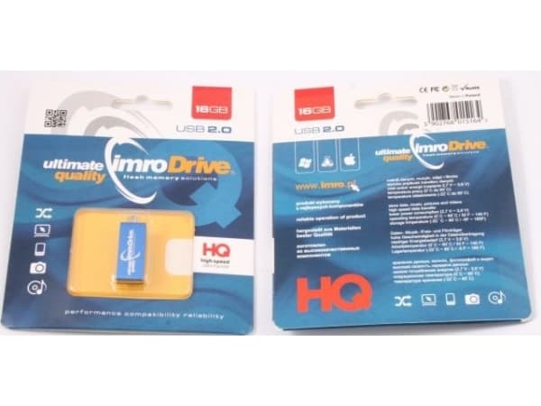 IMRO EDGE, 16 GB, USB Type-A, 2.0, 24 MB/s, Svivel, Blå