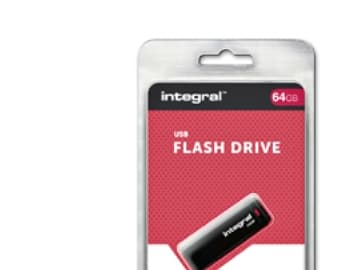 Integral - USB-flashstasjon - 64 GB - USB 2.0 - svart