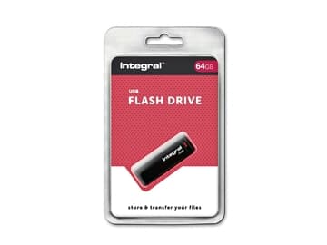 Integral - USB-flashstasjon - 64 GB - USB 2.0 - svart
